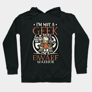 No geek - D20 Roleplaying Character - Dwarf Warrior Hoodie